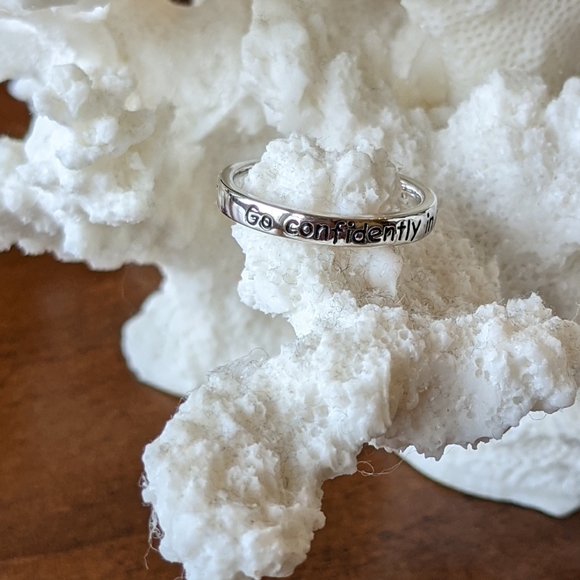 Sterling silver ring - "Go confidently..." - Picture 8 of 10